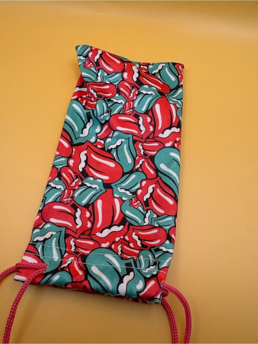 Rolling Stone Sunglasses with Red Patterned Temples with matching pouch